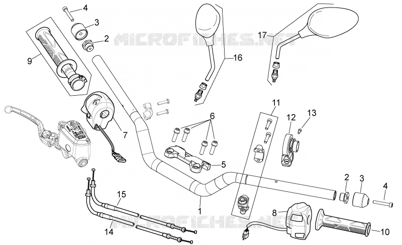 Guidon - Commandes Aprilia APRILIA-MOTORCYCLES 850 NA-MANA 2013  NA Mana GT
