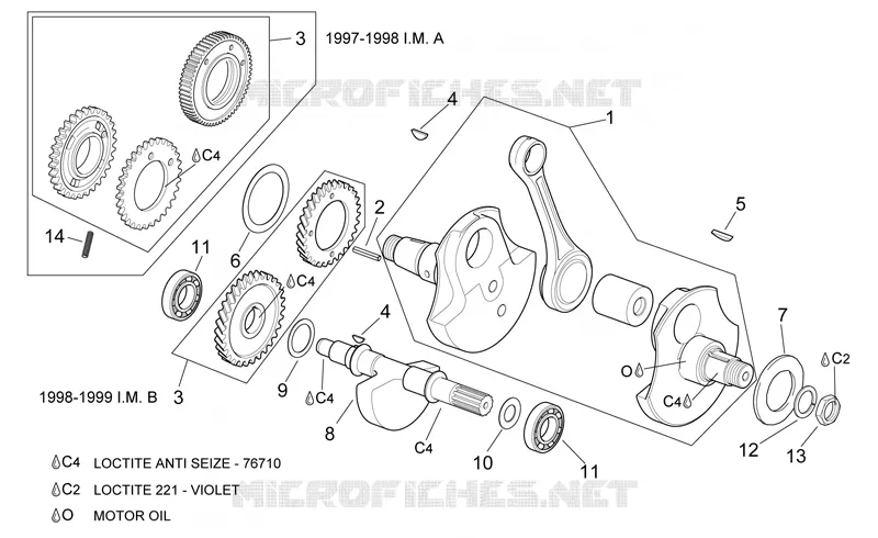 Arbre moteur Aprilia APRILIA-MOTORCYCLES 650 PEGASO 1999  Pegaso