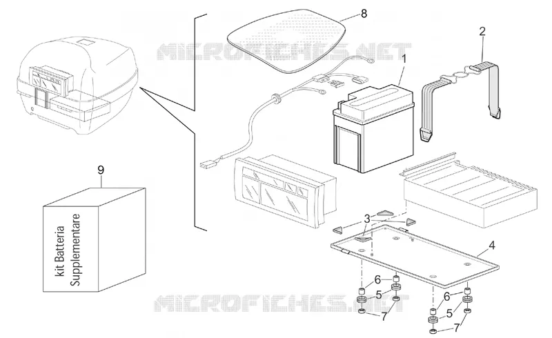 Additional battery kit Aprilia APRILIA-MOTORCYCLES 650 PEGASO 2004  Pegaso IE