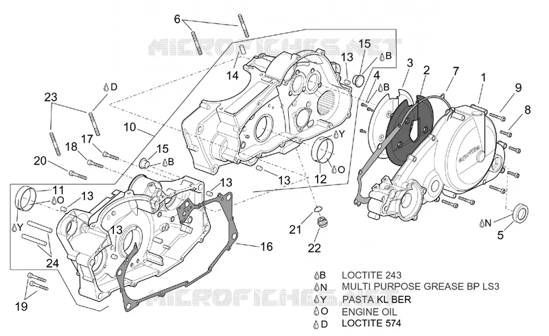 Carter moteur I Aprilia APRILIA-MOTORCYCLES 650 PEGASO 2002  Pegaso IE