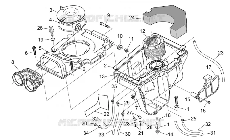 Corps filtre Aprilia APRILIA-MOTORCYCLES 650 PEGASO 2003  Pegaso IE
