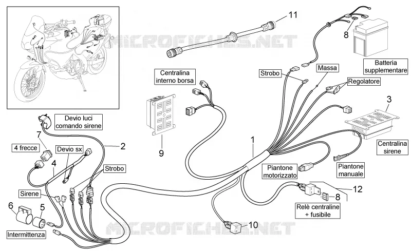 Police electrical system Aprilia APRILIA-MOTORCYCLES 650 PEGASO 2001  Pegaso IE