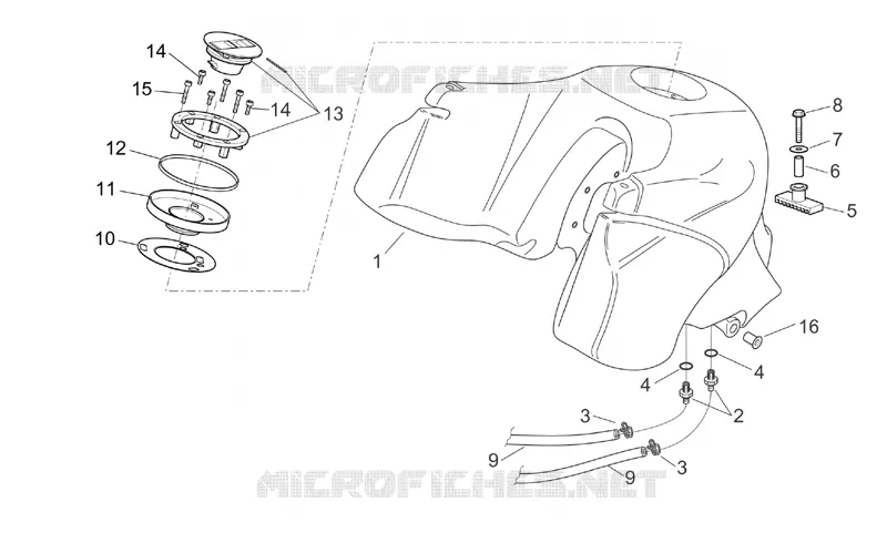 Reservoir carburant Aprilia APRILIA-MOTORCYCLES 650 PEGASO 2001  Pegaso IE