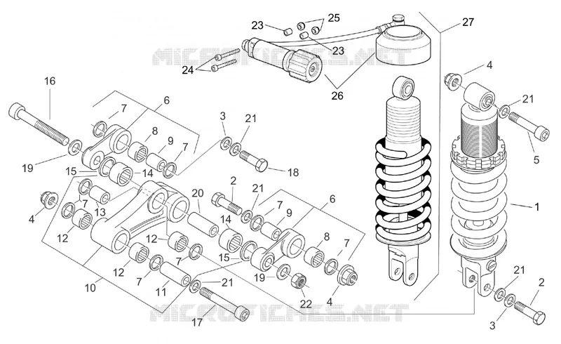 Suspension arriere Aprilia APRILIA-MOTORCYCLES 650 PEGASO 2001  Pegaso IE