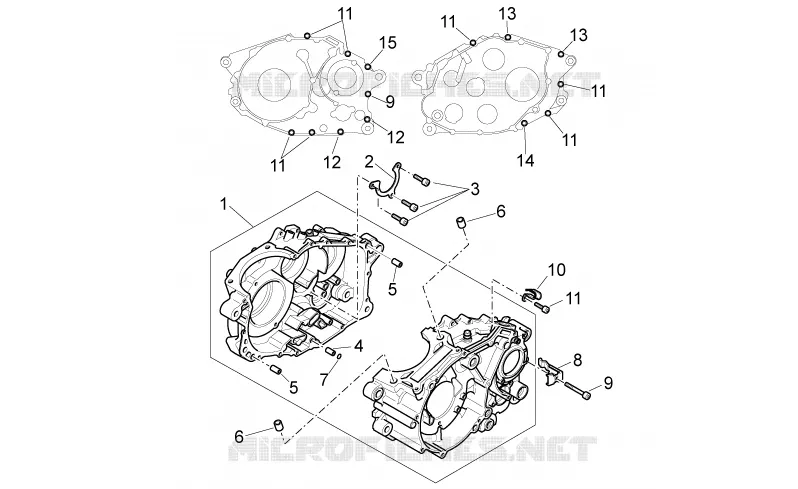 Carter moteur I Aprilia APRILIA-MOTORCYCLES 650 PEGASO 2008  Pegaso Strada - Trail IE