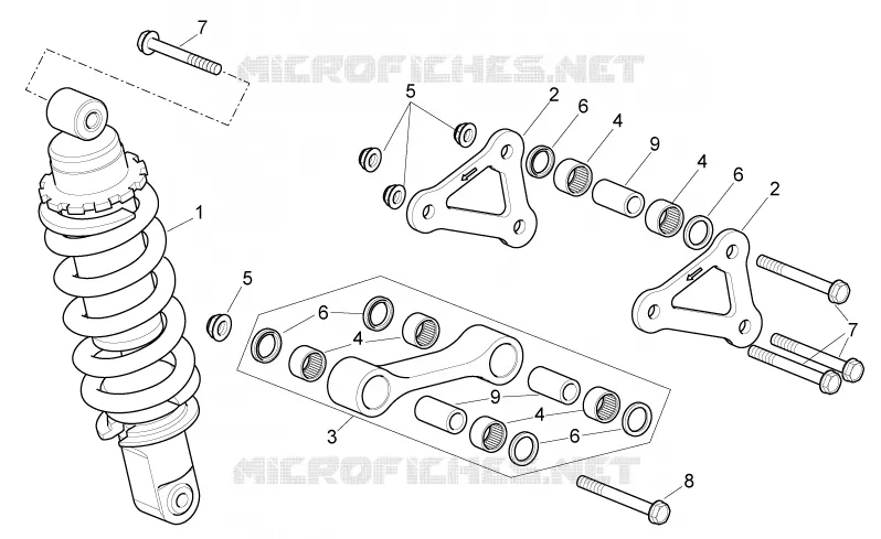 Suspension arriere Aprilia APRILIA-MOTORCYCLES 650 PEGASO 2005  Pegaso Strada - Trail IE