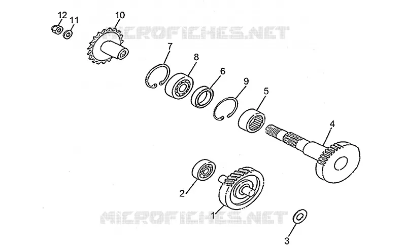 Arbre de transmission Aprilia APRILIA-QUAD 100 QUASAR 2003  Quasar