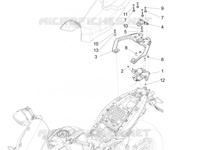 Porte-bagages Aprilia APRILIA-MOTORCYCLES 1200 CAPONORD 2016  Caponord Rally