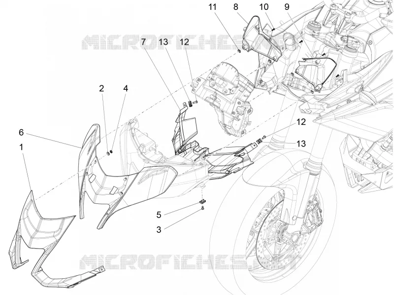 TETE DE FOURCHE Aprilia APRILIA-MOTORCYCLES 1200 CAPONORD 2015  Caponord Rally