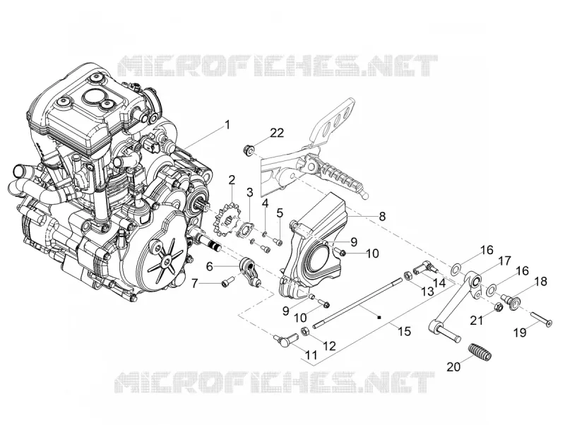 MOTEUR - SELECTEUR - PIGNON Aprilia APRILIA-MOTORCYCLES 125 RS 2021  RS 125 4T Euro 5 ABS
