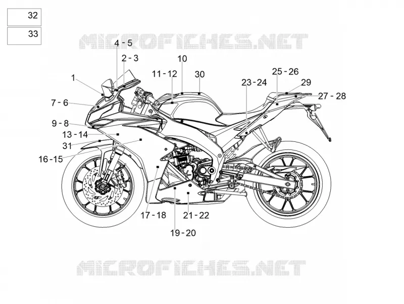 AUTOCOLLANTS Aprilia APRILIA-MOTORCYCLES 125 RS 2021  RS 125 4T GP Replica Euro 5 ABS