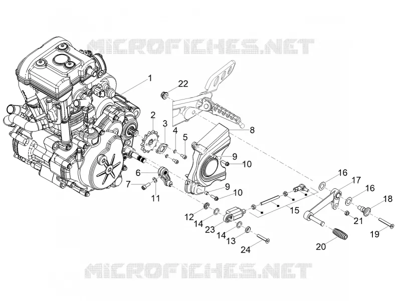 MOTEUR - SELECTEUR - PIGNON Aprilia APRILIA-MOTORCYCLES 125 RS 2021  RS 125 4T GP Replica Euro 5 ABS