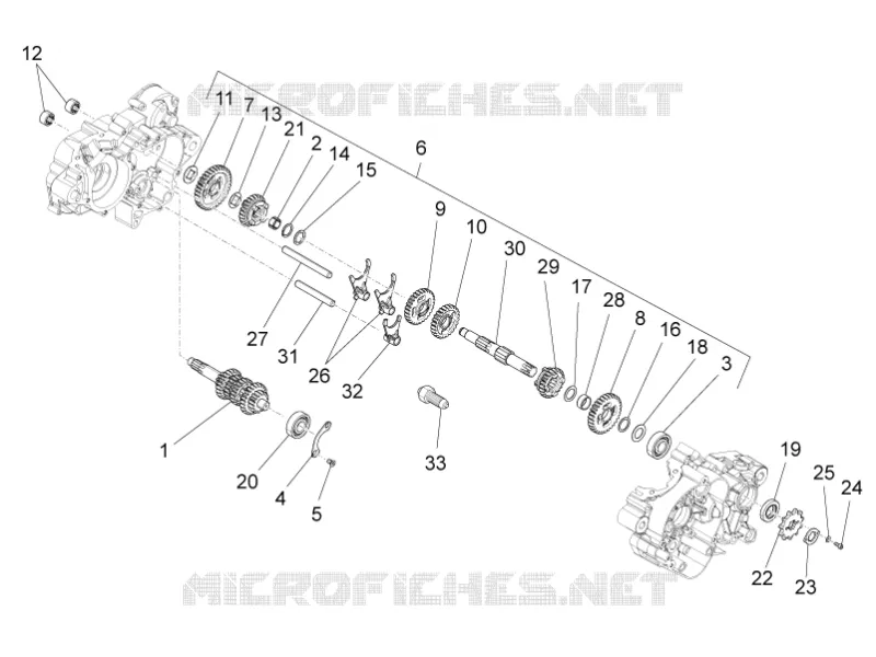 BOITE DE VITESSES Aprilia APRILIA-MOTORCYCLES 50 RS4 2014  RS4 50 2T