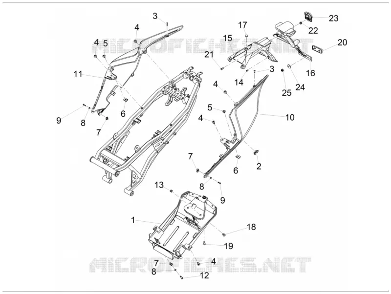 CARENAGES ARRIERE Aprilia APRILIA-MOTORCYCLES 50 RS4 2015  RS4 50 2T