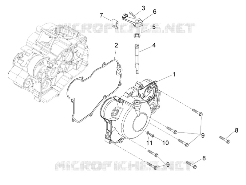 CARTER EMBRAYAGE Aprilia APRILIA-MOTORCYCLES 50 RS4 2016  RS4 50 2T