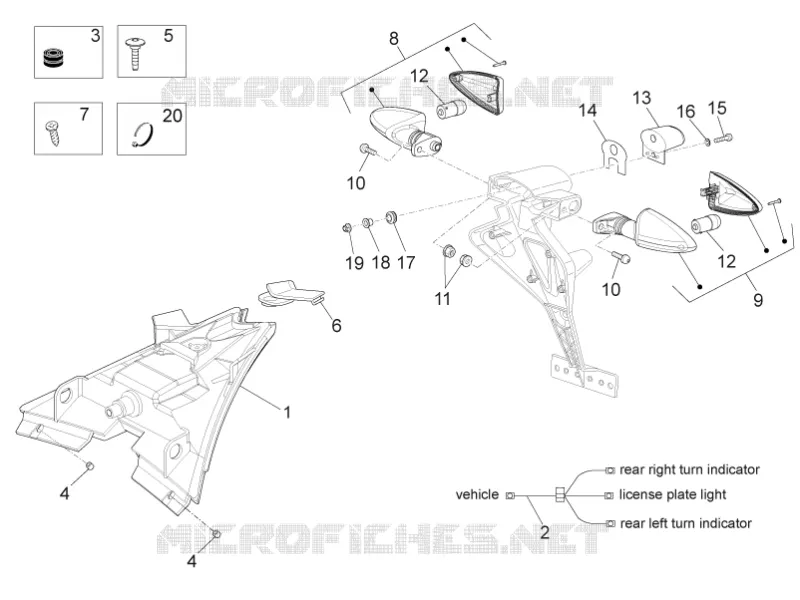 FEUX ARRIERES Aprilia APRILIA-MOTORCYCLES 50 RS4 2015  RS4 50 2T