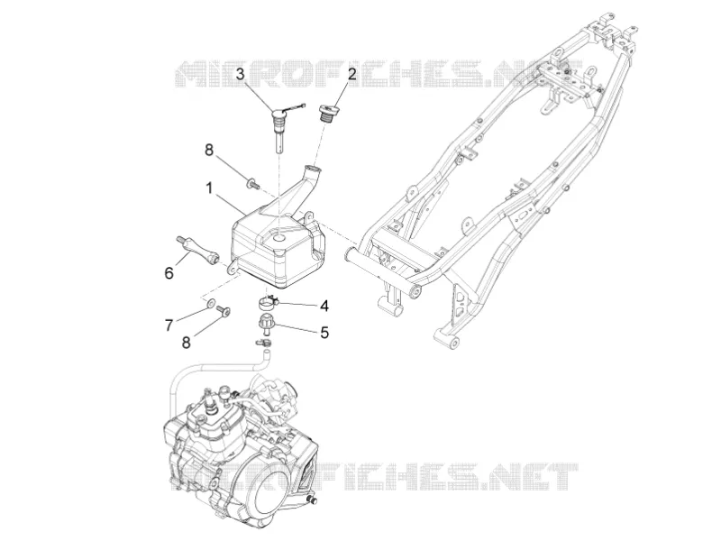 Reservoir d'huile Aprilia APRILIA-MOTORCYCLES 50 RS4 2015  RS4 50 2T