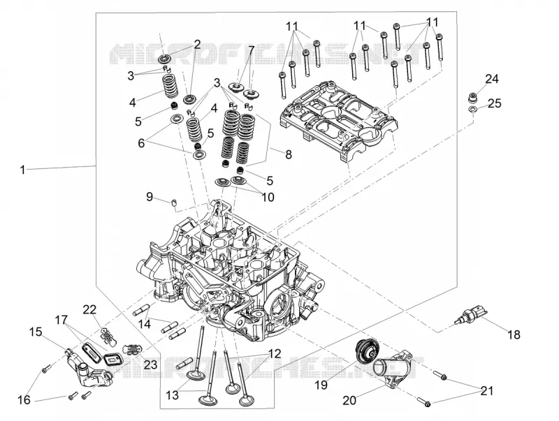 CULASSE - SOUPAPES Aprilia APRILIA-MOTORCYCLES 660 RS 2020  RS 660 4T 8V Euro 5 ABS