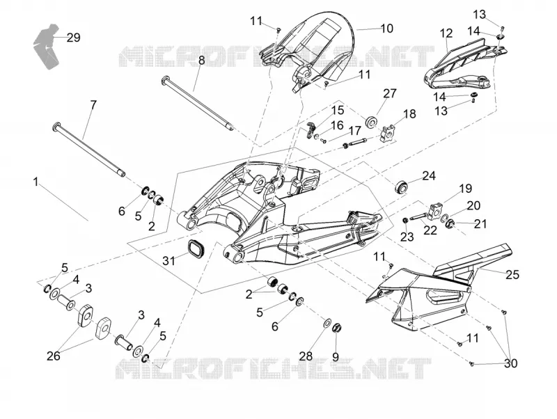 BRAS OSCILLANT Aprilia APRILIA-MOTORCYCLES 660 RS 2020  RS 660 4T 8V Euro 5 ABS