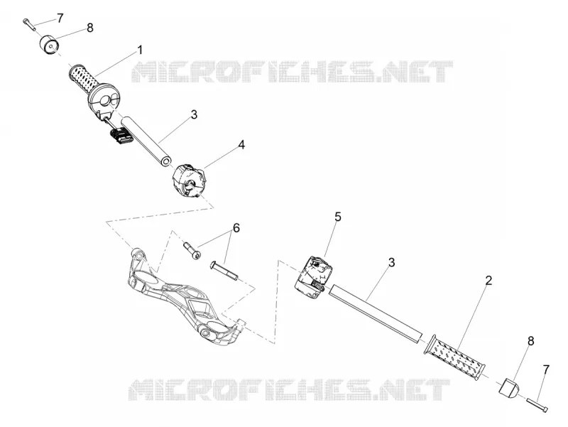 GUIDON - COMMANDES Aprilia APRILIA-MOTORCYCLES 660 RS 2020  RS 660 4T 8V Euro 5 ABS
