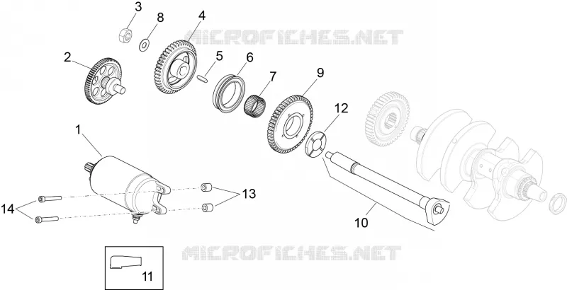 DEMARREUR - DEMARREUR ELECTRIQUE Aprilia APRILIA-MOTORCYCLES 1100 RSV4 2020  RSV4 1100 Racing Factory Euro 4 ABS