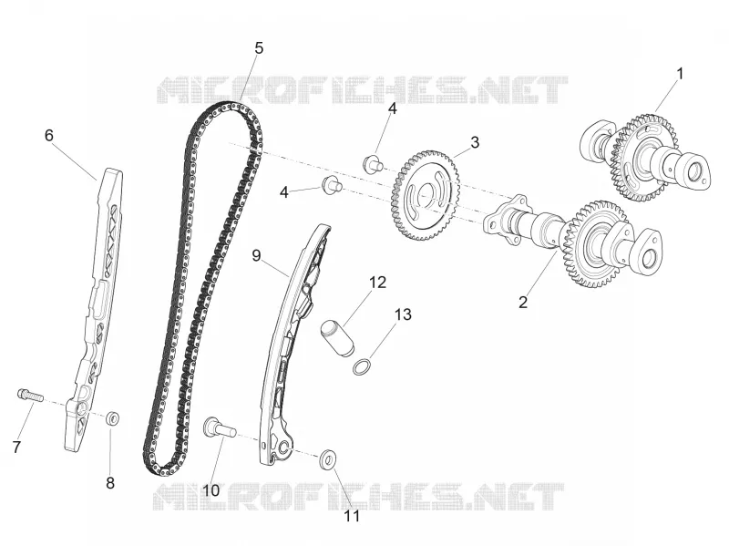 DISTRIBUTION CYLINDRE ARRIERE Aprilia APRILIA-MOTORCYCLES 1100 RSV4 2020  RSV4 1100 Racing Factory Euro 4 ABS
