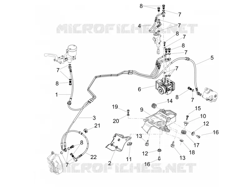 SYSTEME DE FREINAGE ABS Aprilia APRILIA-MOTORCYCLES 1100 RSV4 2021  RSV4 1100 Euro 5 ABS