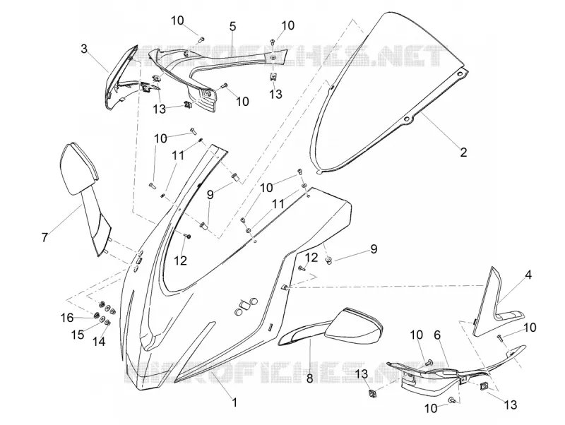 TETE DE FOURCHE Aprilia APRILIA-MOTORCYCLES 1100 RSV4 2021  RSV4 1100 Euro 5 ABS
