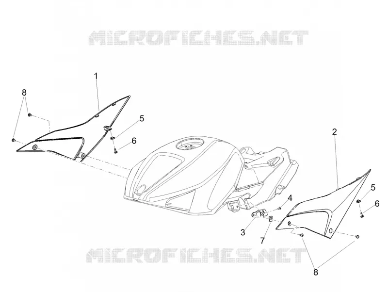 CARENAGES CENTRAUX Aprilia APRILIA-MOTORCYCLES 1100 RSV4 2021  RSV4 1100 Euro 5 ABS
