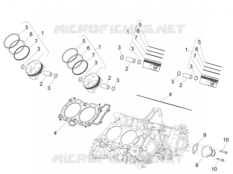 CYLINDRE - PISTON Aprilia APRILIA-MOTORCYCLES 1100 RSV4 2022  RSV4 1100 Euro 5 ABS