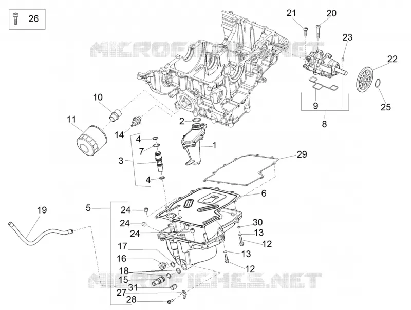 POMPE A HUILE - FILTRE A HUILE Aprilia APRILIA-MOTORCYCLES 1100 RSV4 2022  RSV4 1100 Euro 5 ABS