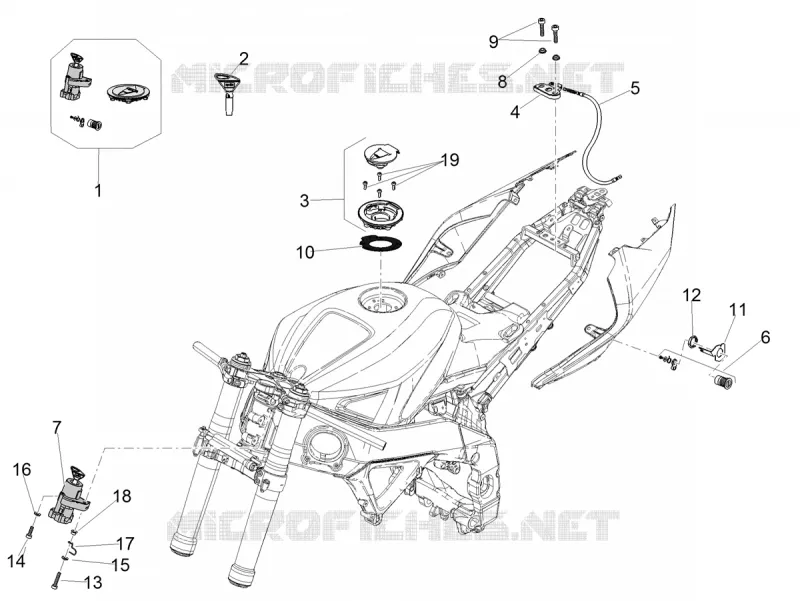 SERRURES Aprilia APRILIA-MOTORCYCLES 1100 RSV4 2023  RSV4 1100 Euro 5 ABS