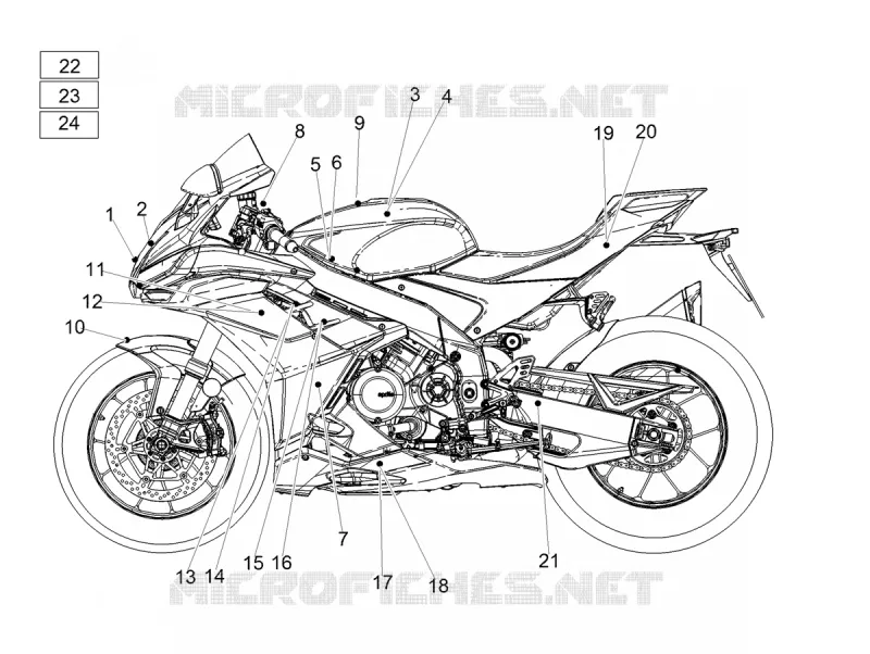 AUTOCOLLANTS Aprilia APRILIA-MOTORCYCLES 1100 RSV4 2021  RSV4 1100 Euro 5 ABS