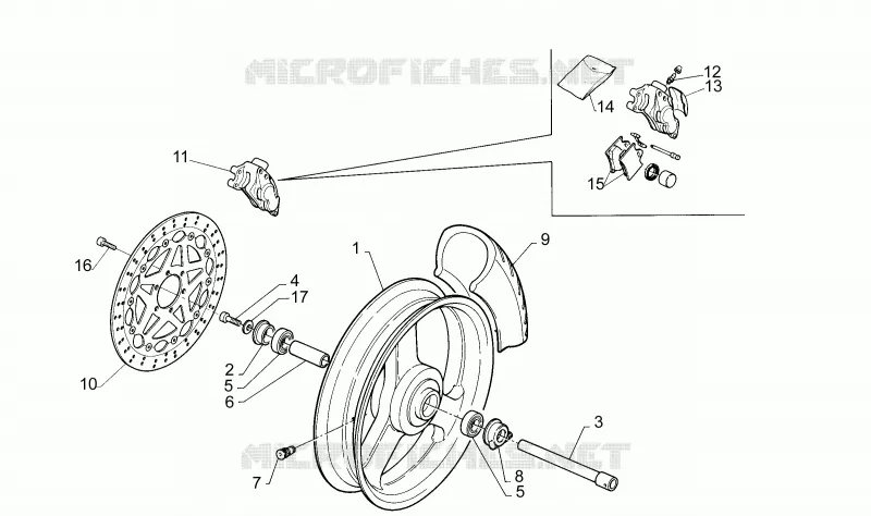 Roue Av. Aprilia APRILIA-MOTORCYCLES 125 RS 1995  RS 125