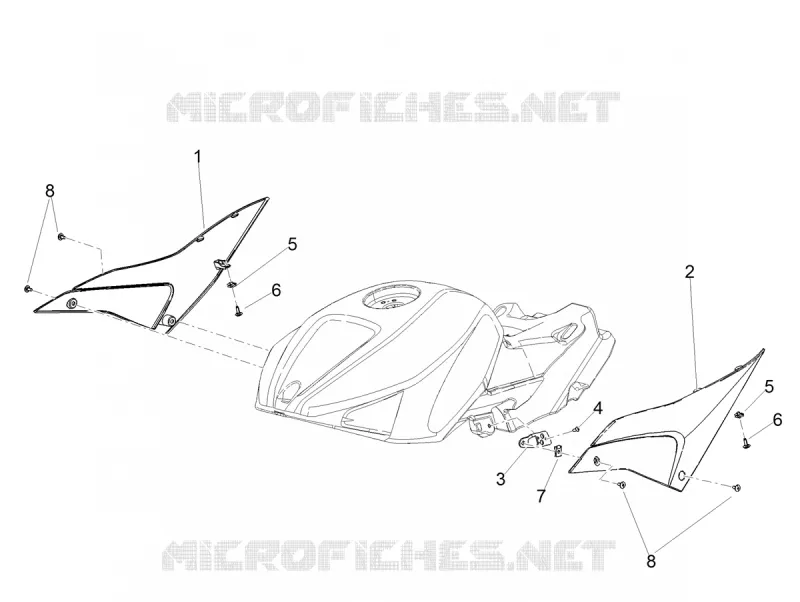 CARENAGES CENTRAUX Aprilia APRILIA-MOTORCYCLES 1100 RSV4 2021  RSV4 1100 Factory Euro 5 ABS