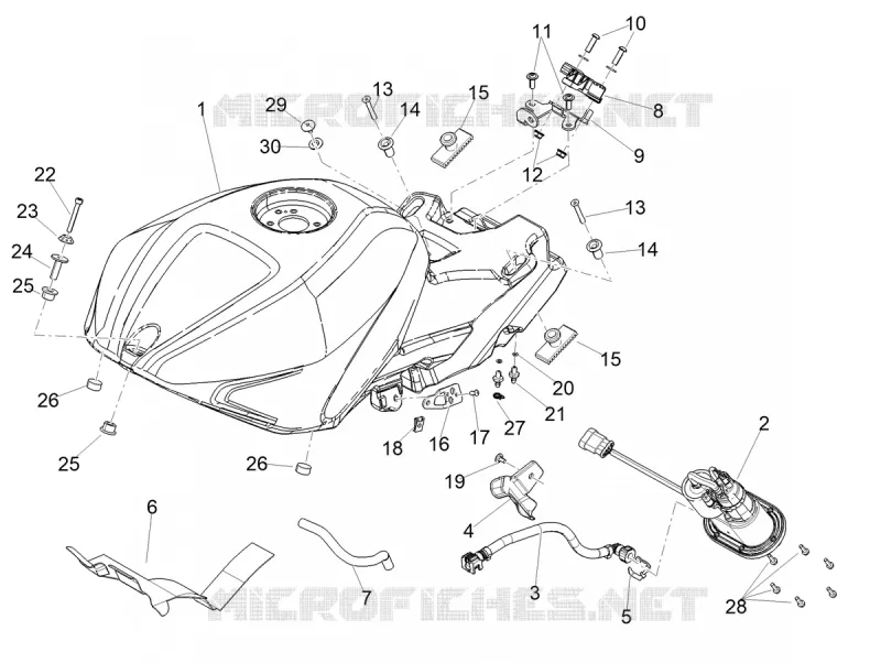 RESERVOIR A ESSENCE Aprilia APRILIA-MOTORCYCLES 1100 RSV4 2021  RSV4 1100 Factory Euro 5 ABS