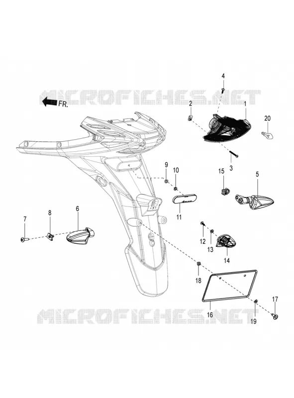 FEUX ARRIERE - CLIGNOTANTS Aprilia APRILIA-SCOOTER 125 SR 2020  SR 125 HE Carburatore