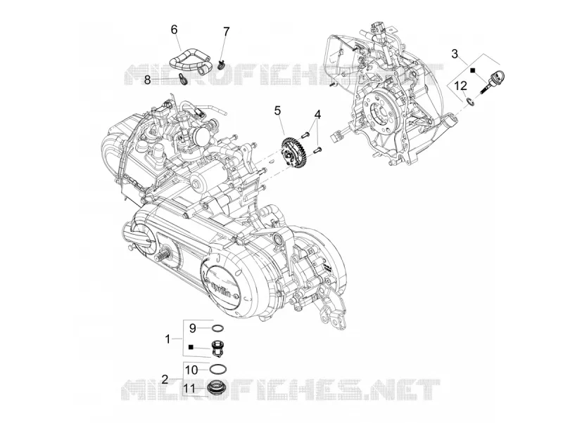 POMPE A HUILE - FILTRE A HUILE Aprilia APRILIA-SCOOTER 125 SR 2020  SR 125 HE Carburatore
