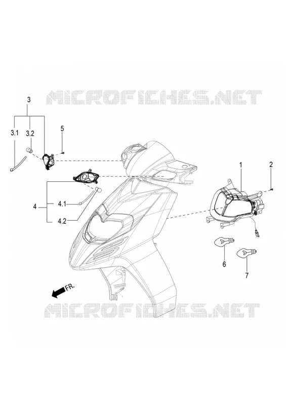 PHARE - CLIGNOTANTS AVANT Aprilia APRILIA-SCOOTER 125 SR 2022  SR 125 STORM TT BSIV