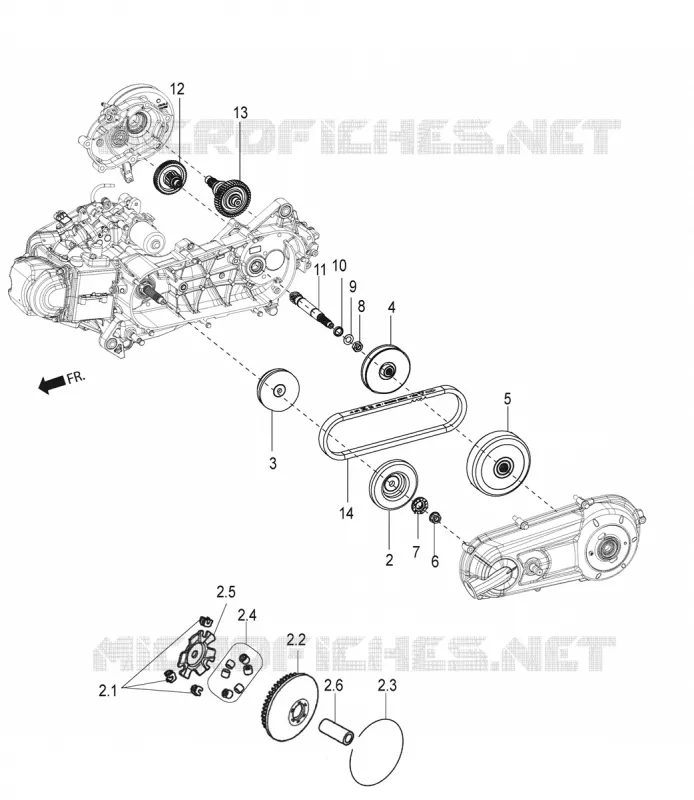 TRANSMISSION - EMBRAYAGE Aprilia APRILIA-SCOOTER 125 SR 2021  SR 125 STORM TT BSIV