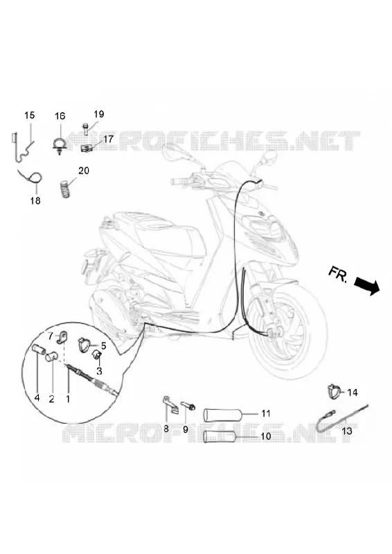 CABLE DE FREIN - COMPTEUR Aprilia APRILIA-SCOOTER 150 SR 2020  SR Motard 150 ABS