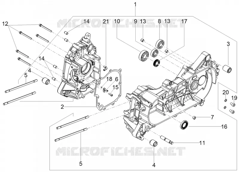 Carter moteur Aprilia APRILIA-SCOOTER 150 SR 2020  SR Motard 150 ABS