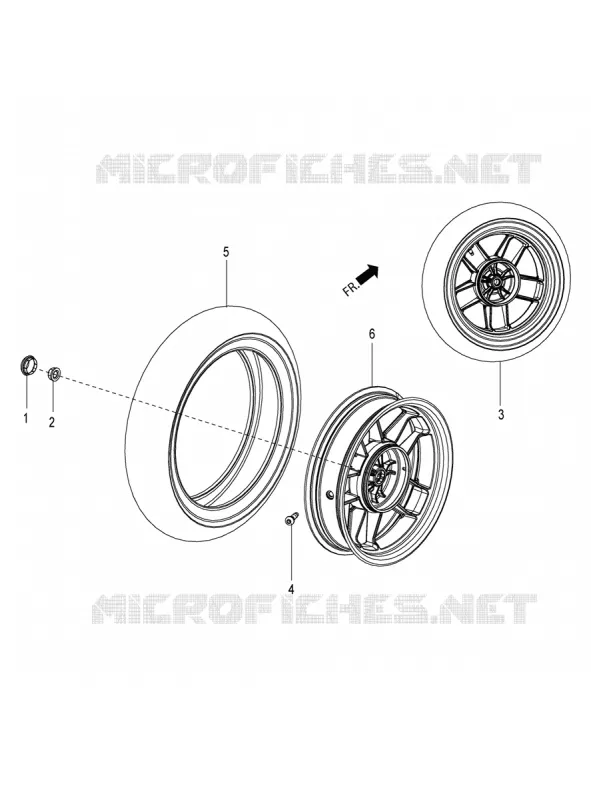 ROUE ARRIERE Aprilia APRILIA-SCOOTER 150 SR 2021  SR Motard 150 ABS