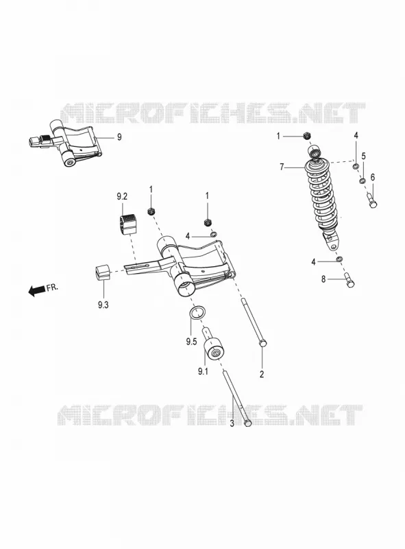 Suspension arrière - Amortisseur/s Aprilia APRILIA-SCOOTER 150 SR 2022  SR Motard 150 ABS