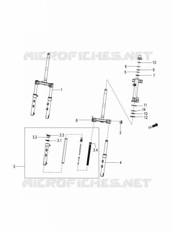 Suspension avant/arriere Aprilia APRILIA-SCOOTER 150 SR 2020  SR Motard 150 ABS