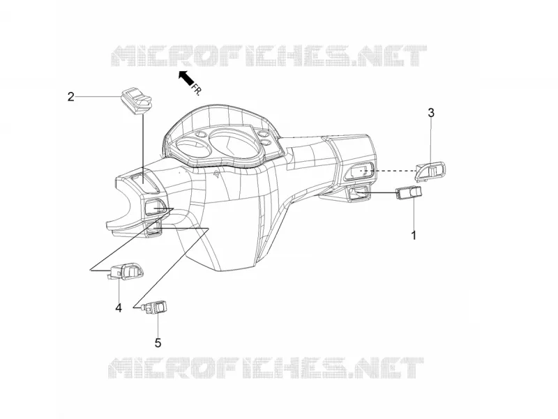 COMMODOS - INTERRUPTEURS Aprilia APRILIA-SCOOTER 160 SR 2021  SR Motard 160 ABS BSVI CKD