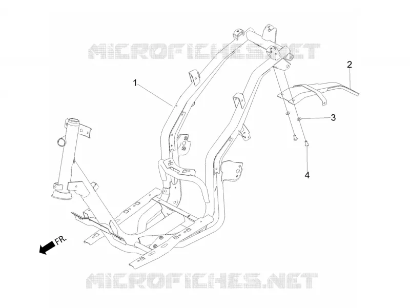 Châssis/coque Aprilia APRILIA-SCOOTER 160 SR 2020  SR Motard 160 ABS BSVI CKD