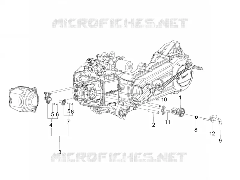 Groupe support balanciers Aprilia APRILIA-SCOOTER 160 SR 2020  SR Motard 160 ABS BSVI CKD