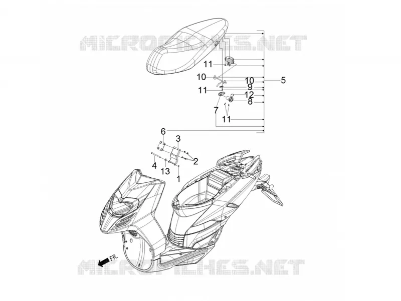 SELLE Aprilia APRILIA-SCOOTER 160 SR 2021  SR Motard 160 ABS BSVI CKD