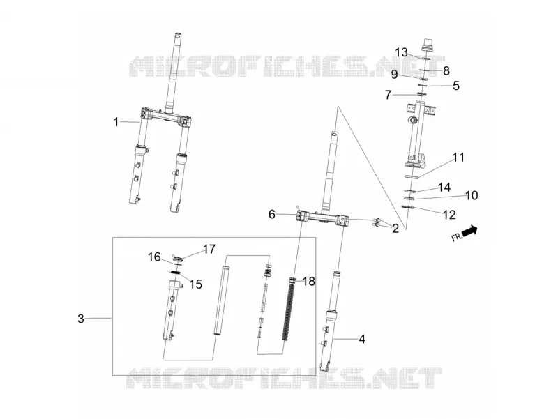Suspension avant/arriere Aprilia APRILIA-SCOOTER 160 SR 2020  SR Motard 160 ABS BSVI CKD